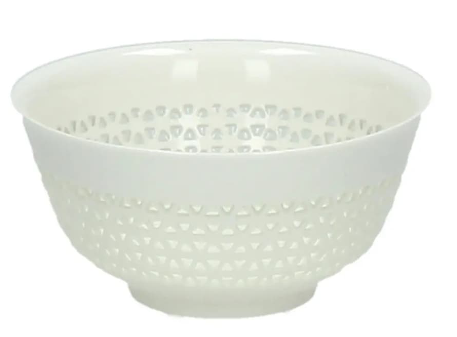 Pomax Structured White Porcelain Bowl Set of 2