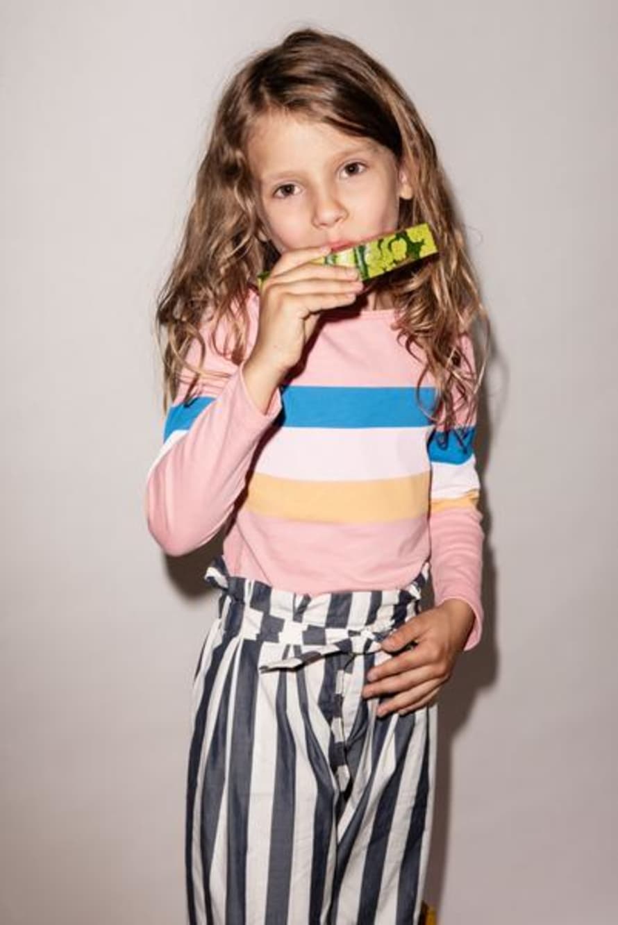 LOVE kidswear Mathilda Trousers In Blue White Stripes