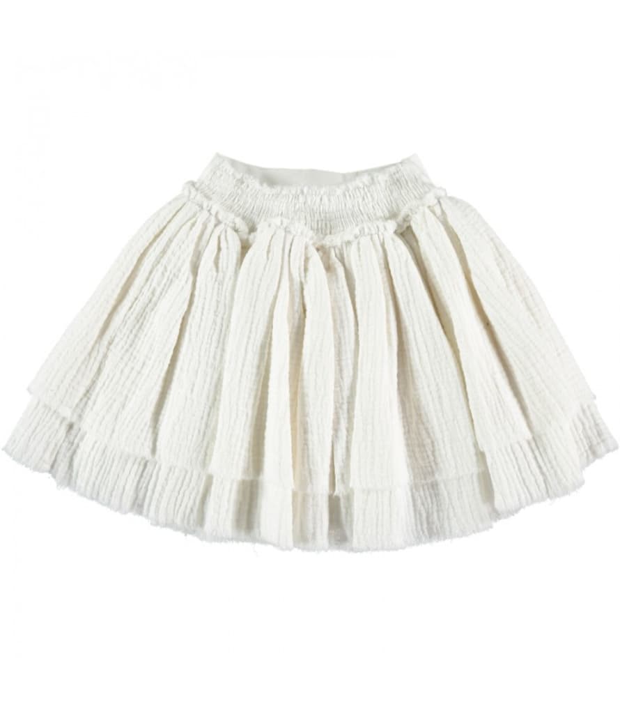 Belle Chiara 10 to 12 Years Off White Raw Degas Skirt
