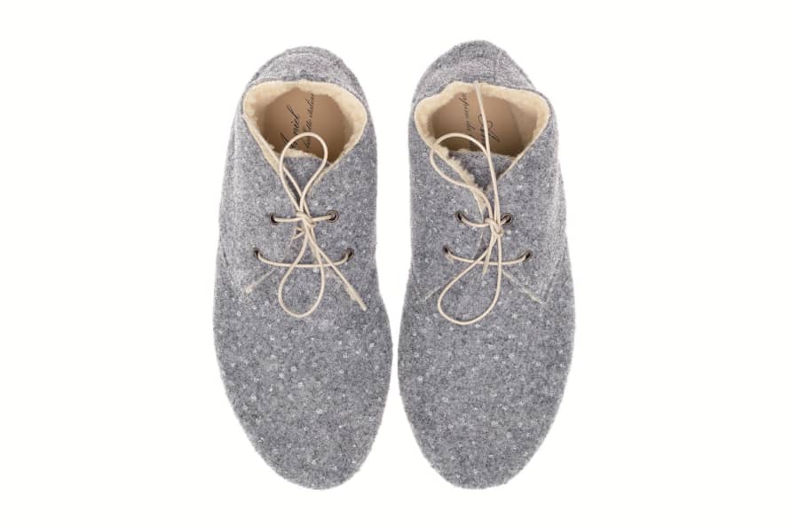 Tinycottons Gray Soft Wool Ankle Shoes