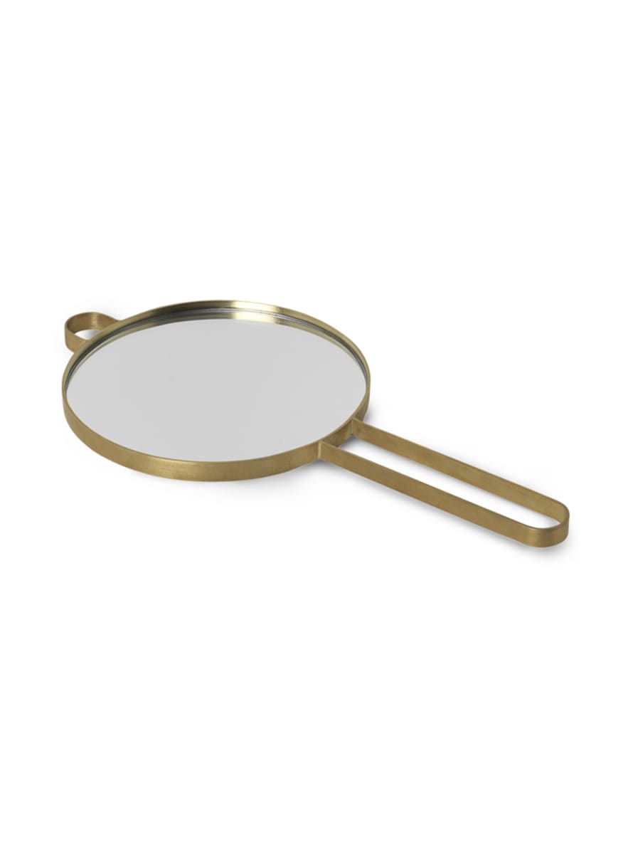 Fermliving Brass Poise Hand Mirror