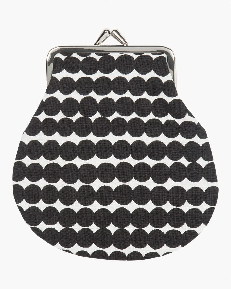 Marimekko Black and White Pieni Kukkaro Rasymatto Purse