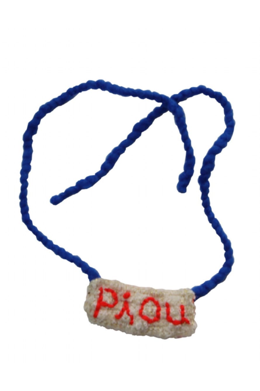 Tambere Blue and Red Piou Necklace