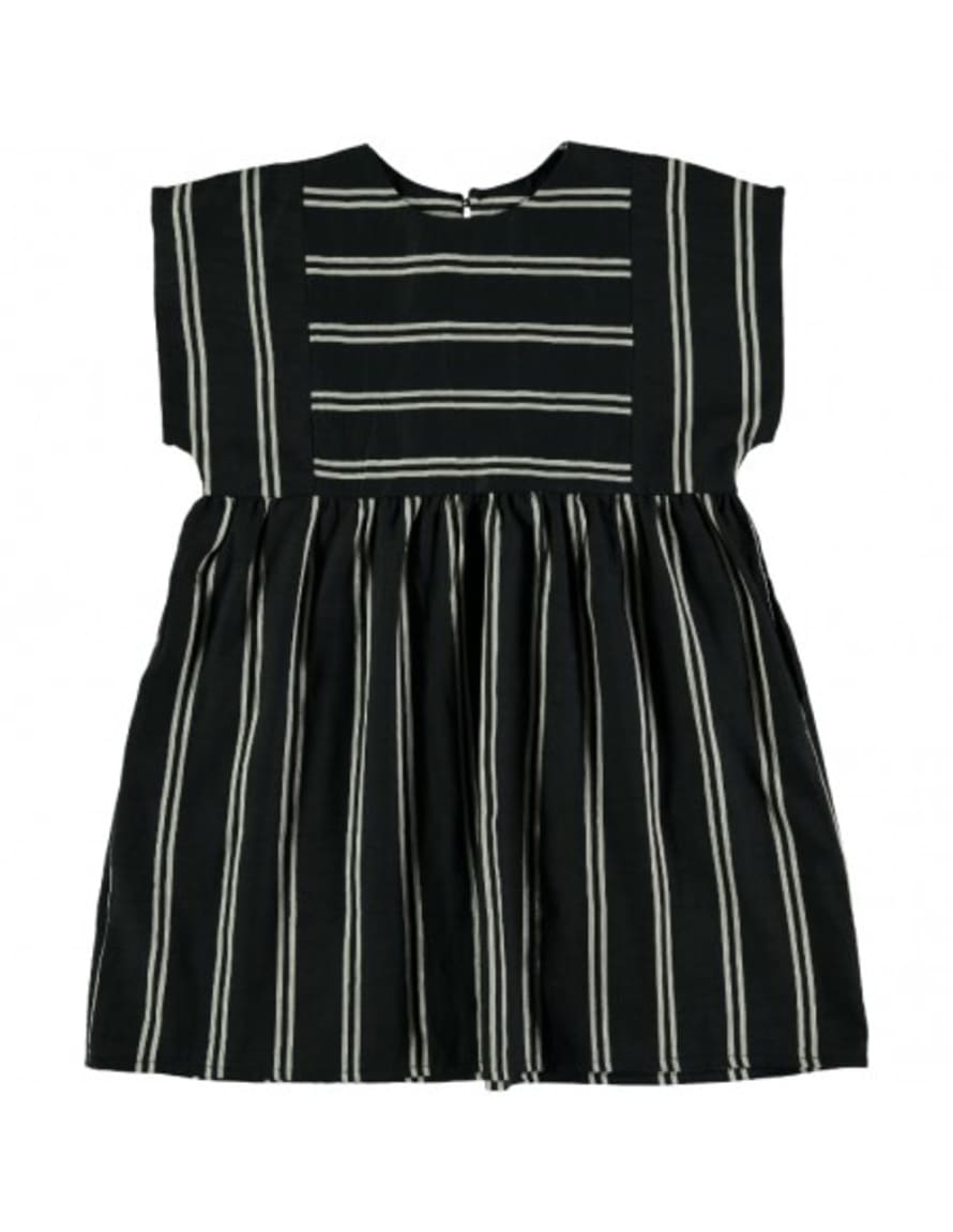 Belle Chiara Black Striped Dress for 10 to 12 Years Girls