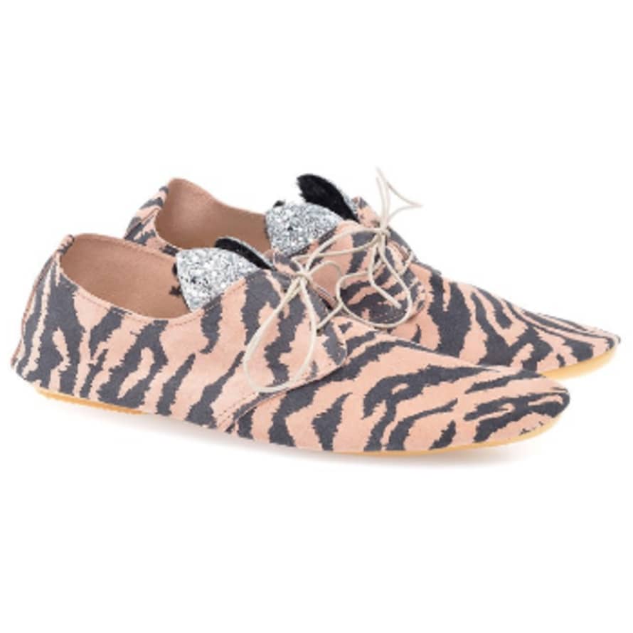 Anniel 34 to 41 Size Soft Pink Zebra Print Shoes