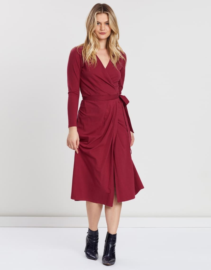 People Tree Imogen Red Wrap Dress