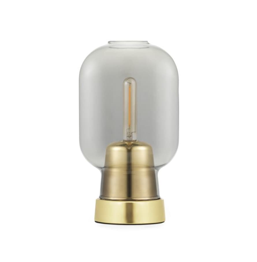 Normann Copenhagen Smoke Brass Amp Table Lamp