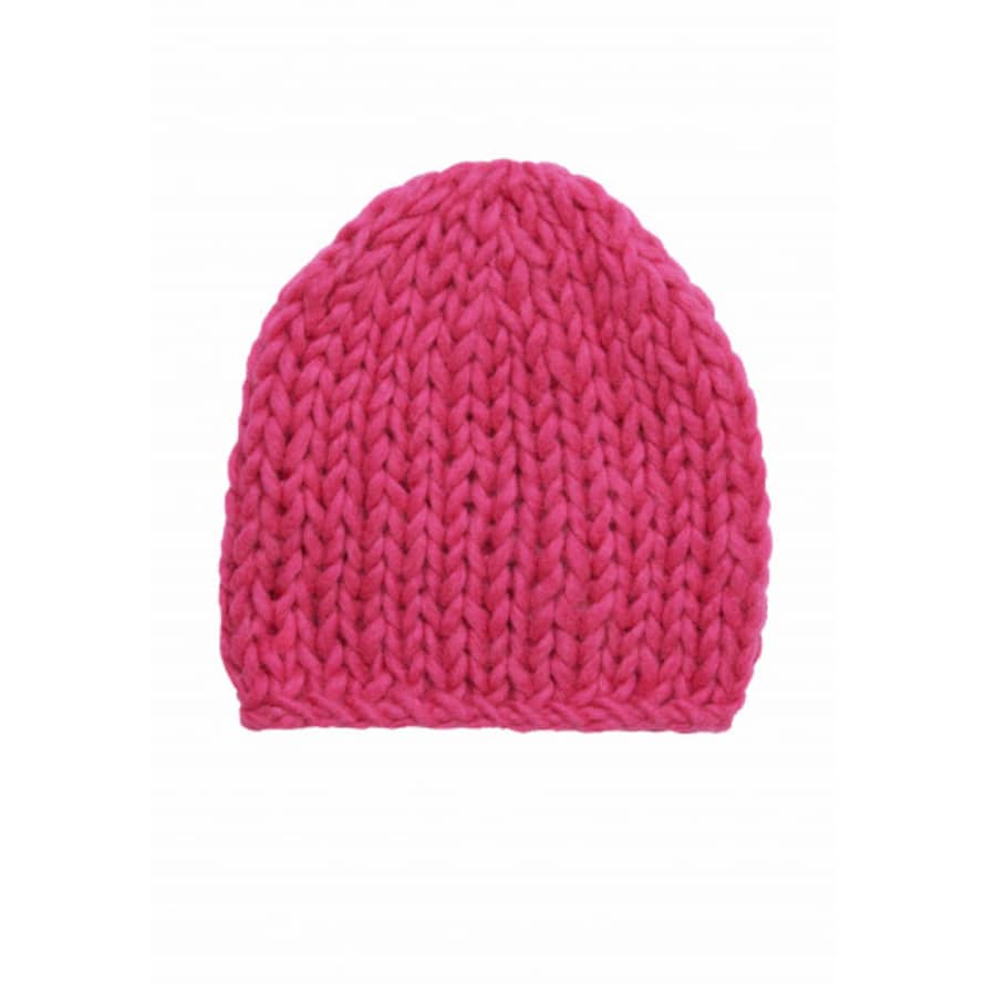 People Tree Chunky Knit Hat Pink