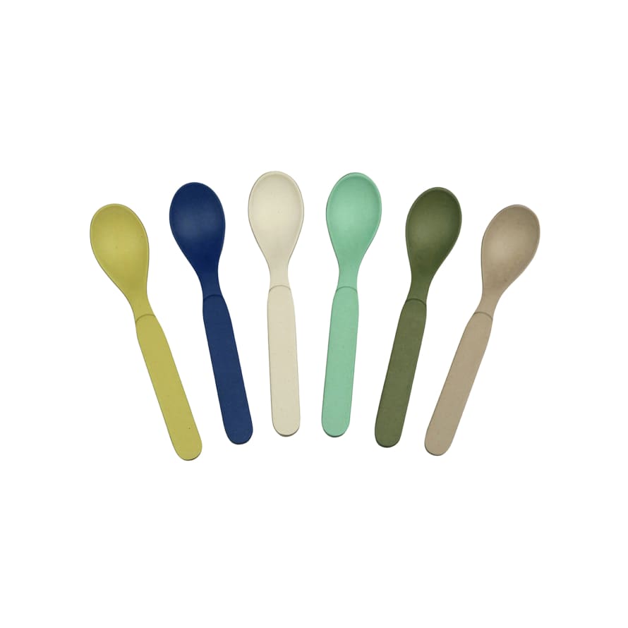 Zuperzozial Set of 6 Breeze Spoonful of Colors Bamboo Spoons