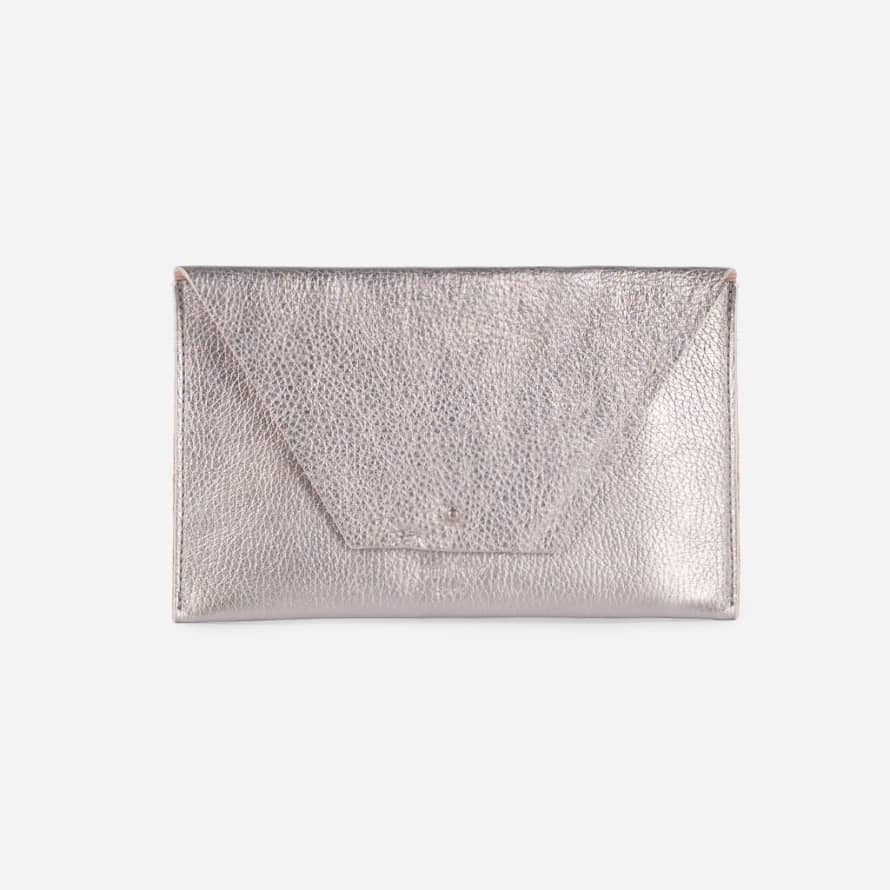 Ann kurz Mia Grained Metallic Silver Wallet