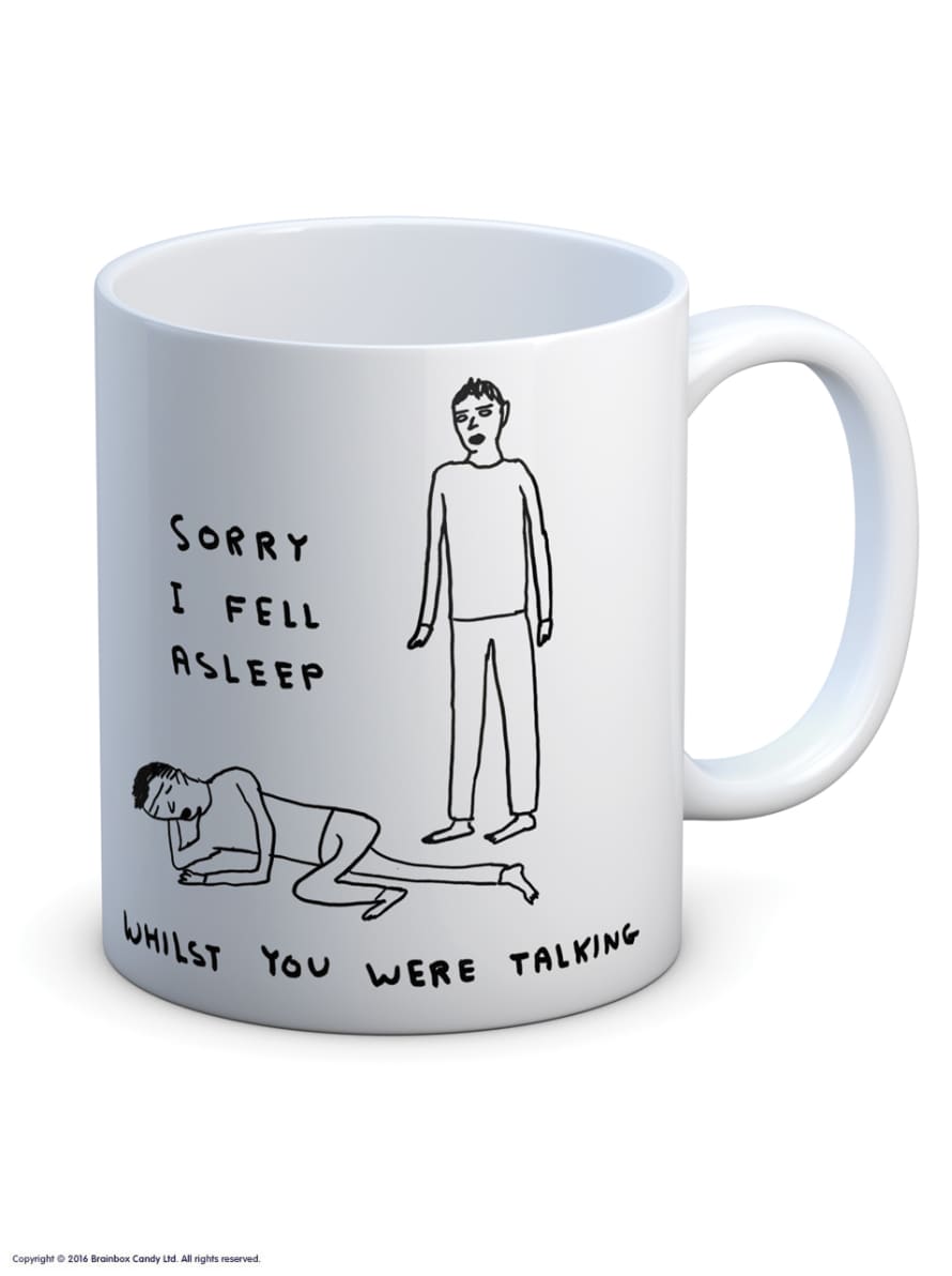 David Shrigley David Shrigley Sorry I Fell Asleep Talking Mug