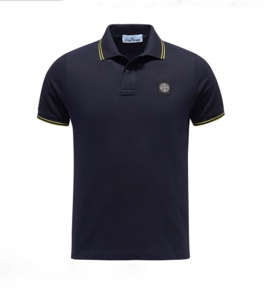 Stone Island Blue Short Sleeve Polo Shirt