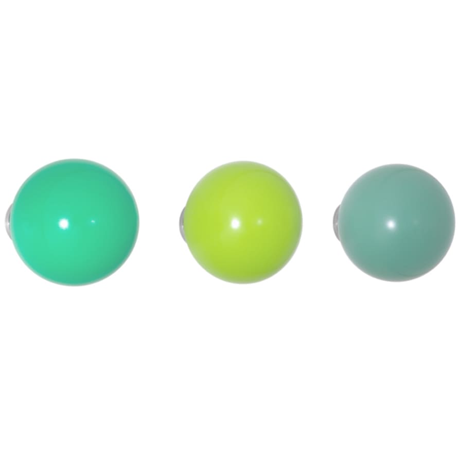 Vitra Set of 3 Small Green Dots Coat Rack