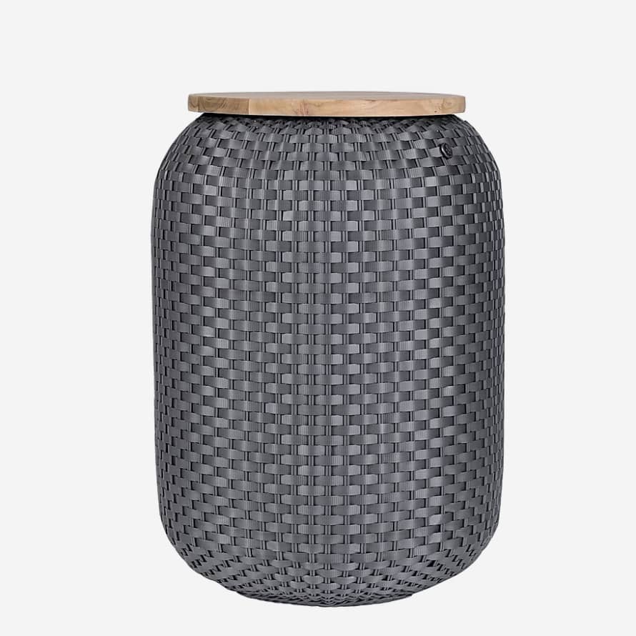 Handed By  Halo High Storage Basket Table Seat Dark Grey