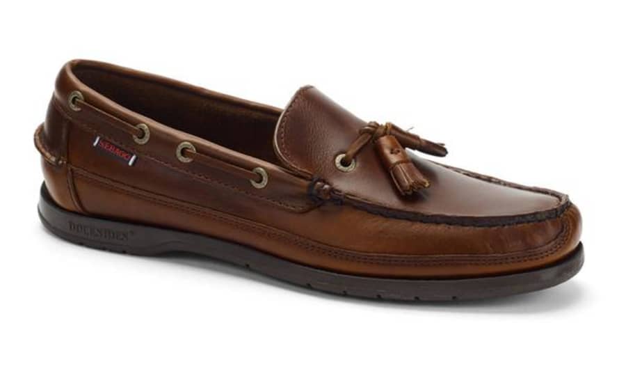 Sebago  Ketch Waxed Leather Loafer Brown Gum