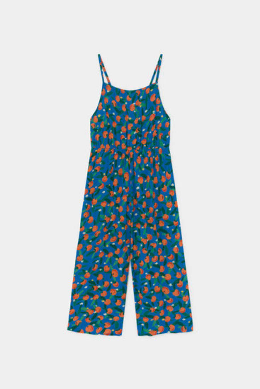 Bobo Choses All Over Oranges Print Woven Overall Dress