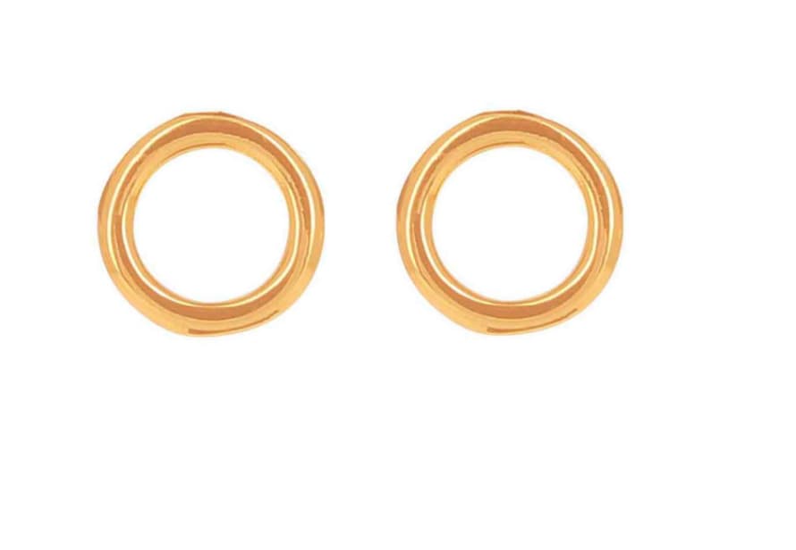 Dansk Smykkekunst Circle Post Earrings - Gold Plating