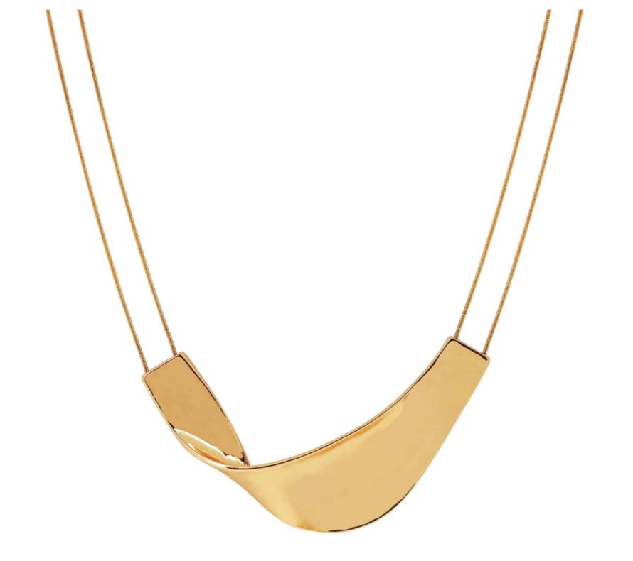 Dansk Smykkekunst Wave Necklace - Gold Plating