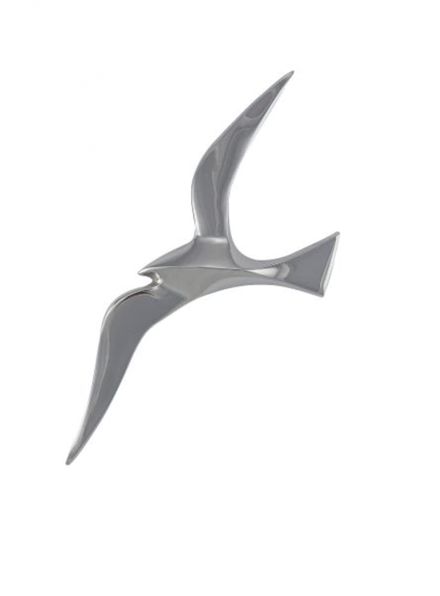 20cm Medium Silver Wall Seagull