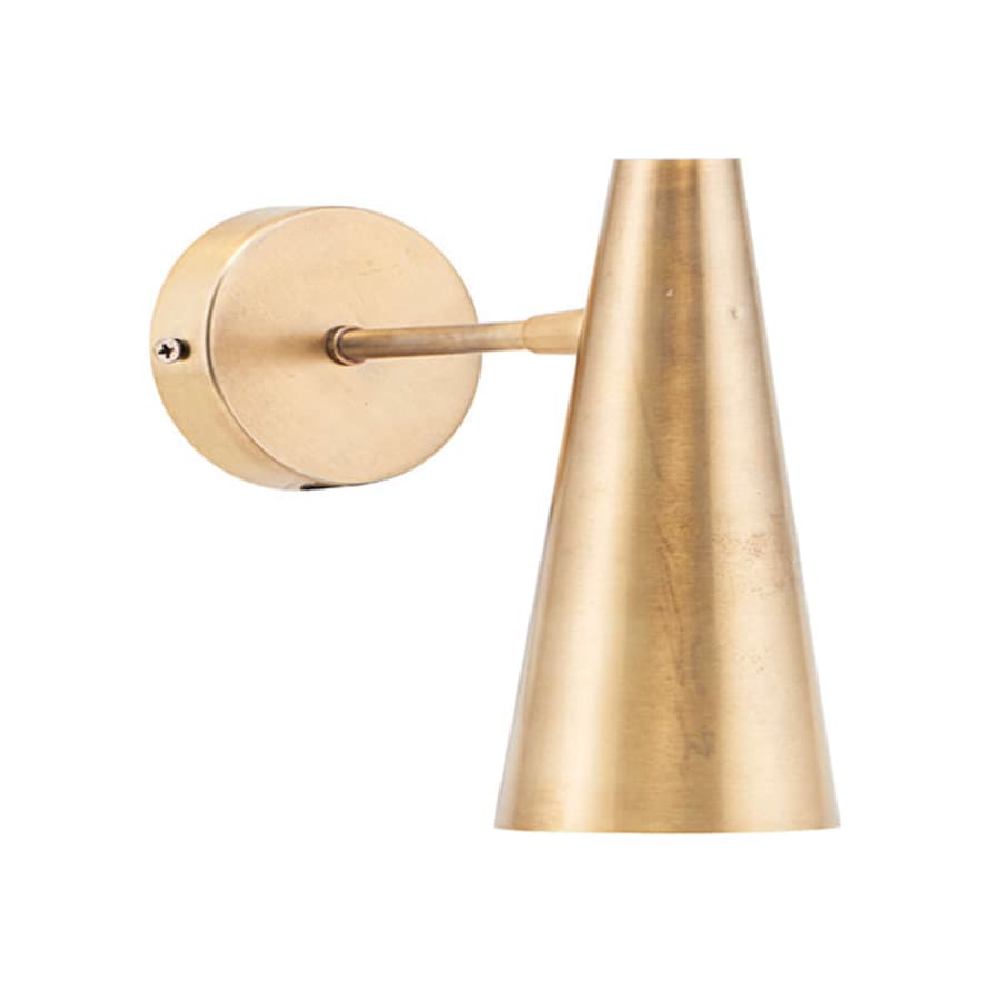 Mink Interiors Perry Wall Light - Brushed Brass (21cm)