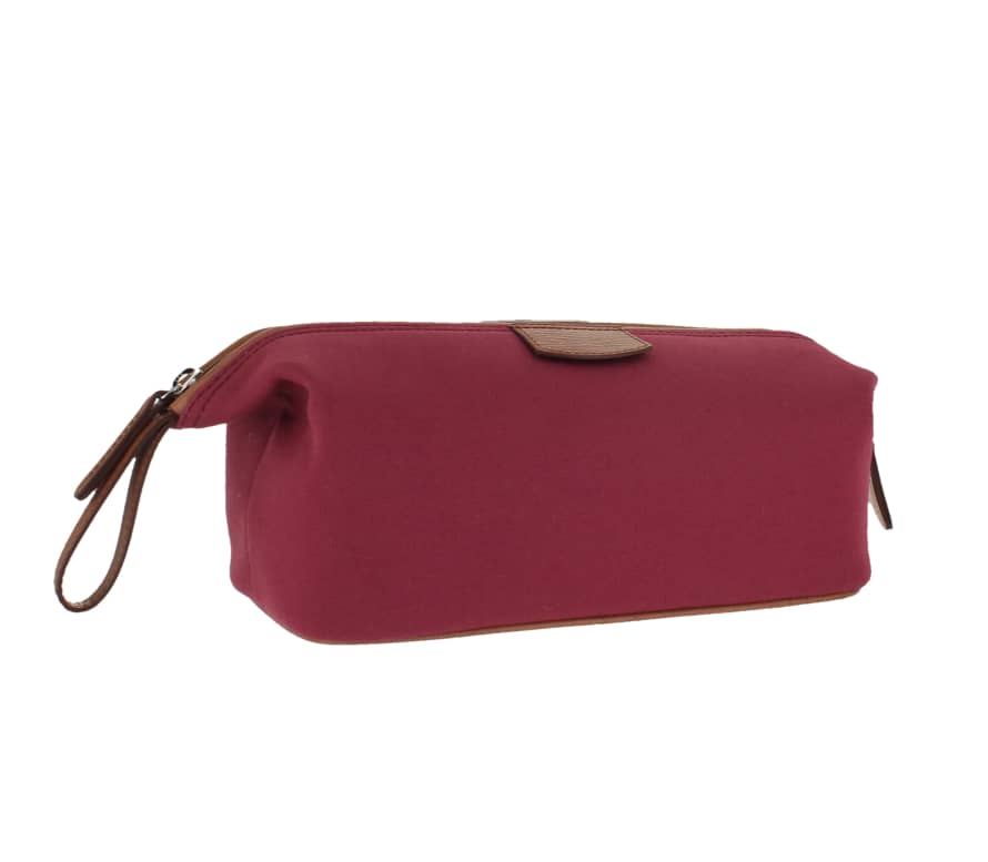 D. R. Harris Canvas and Leather Wash Bag Pink