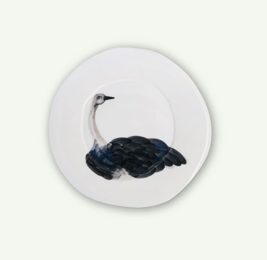 Virginia Casa 27.5cm Ostrich Illustration Dish