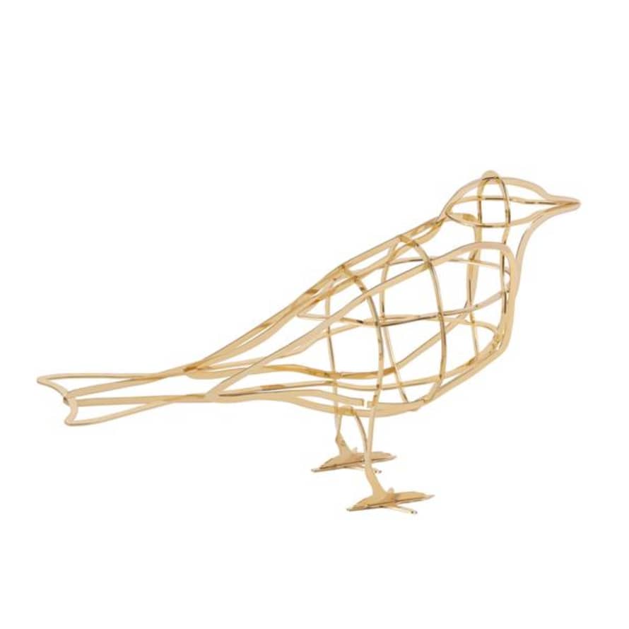 Ibride De Laube Gold Metal Decorative Bird