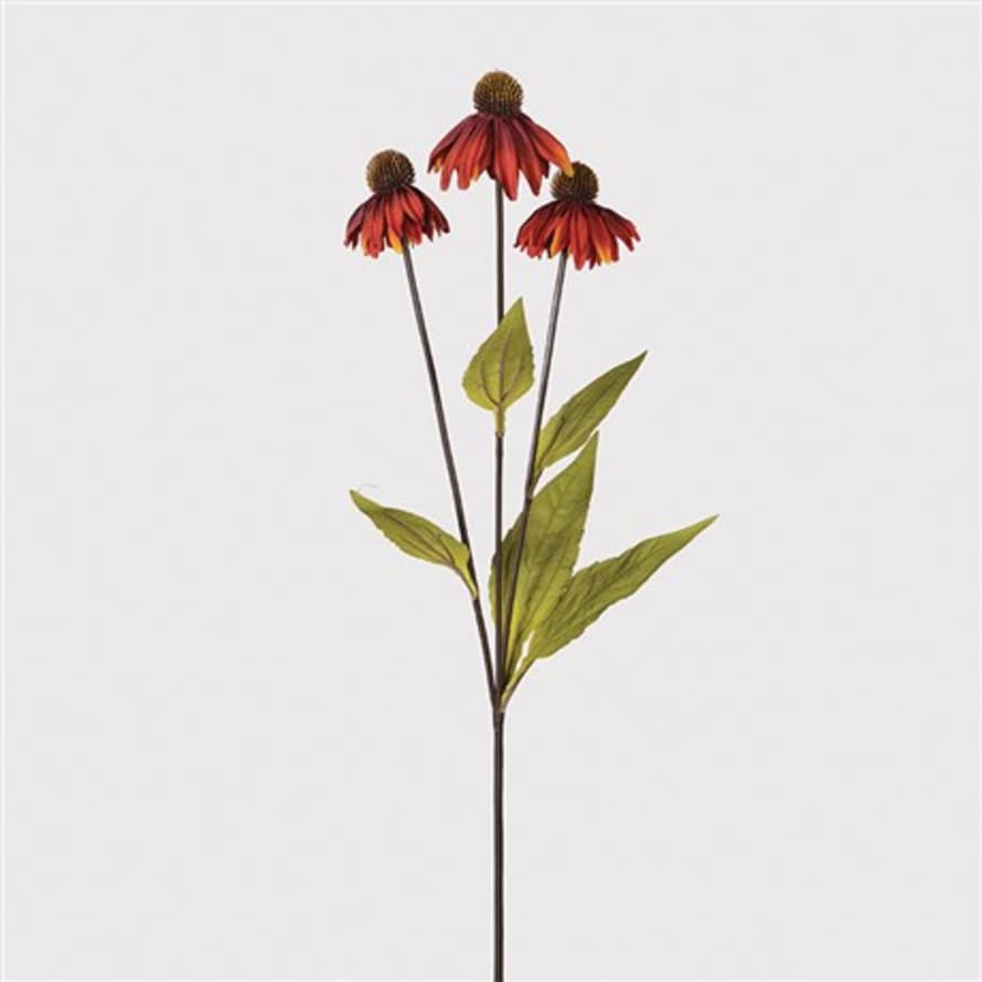 Red Rudbeckia Faux Flame Spray Stem