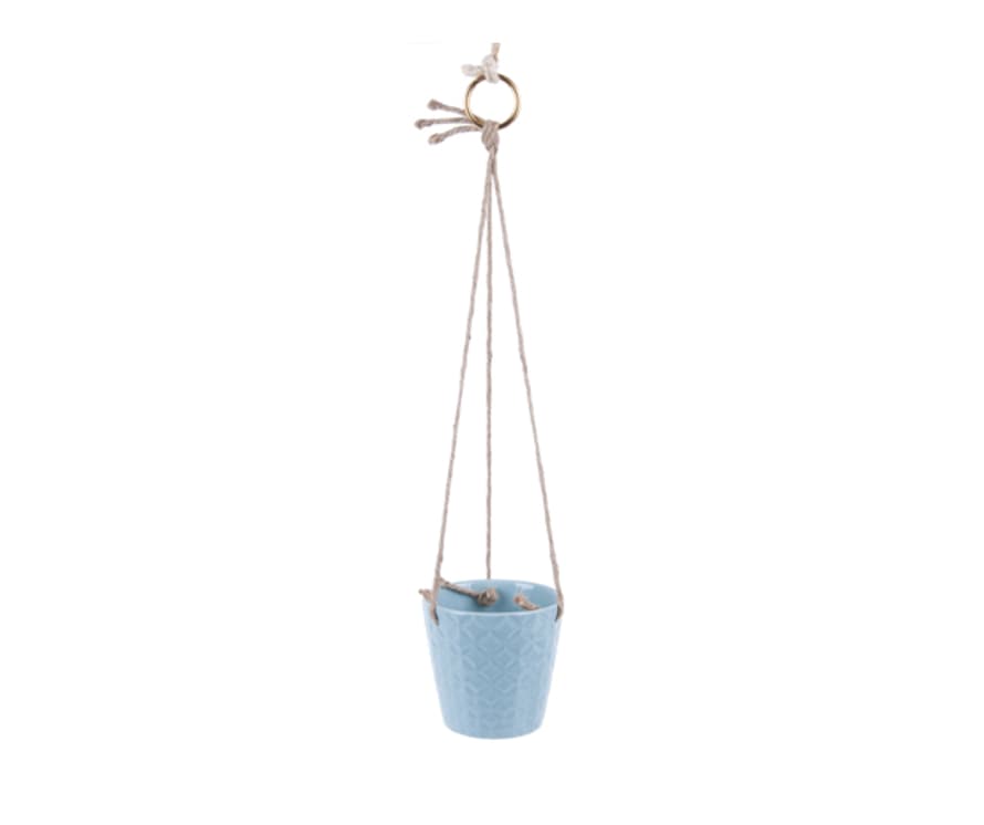 Present Time Ceramic Patterned Hanging Pot