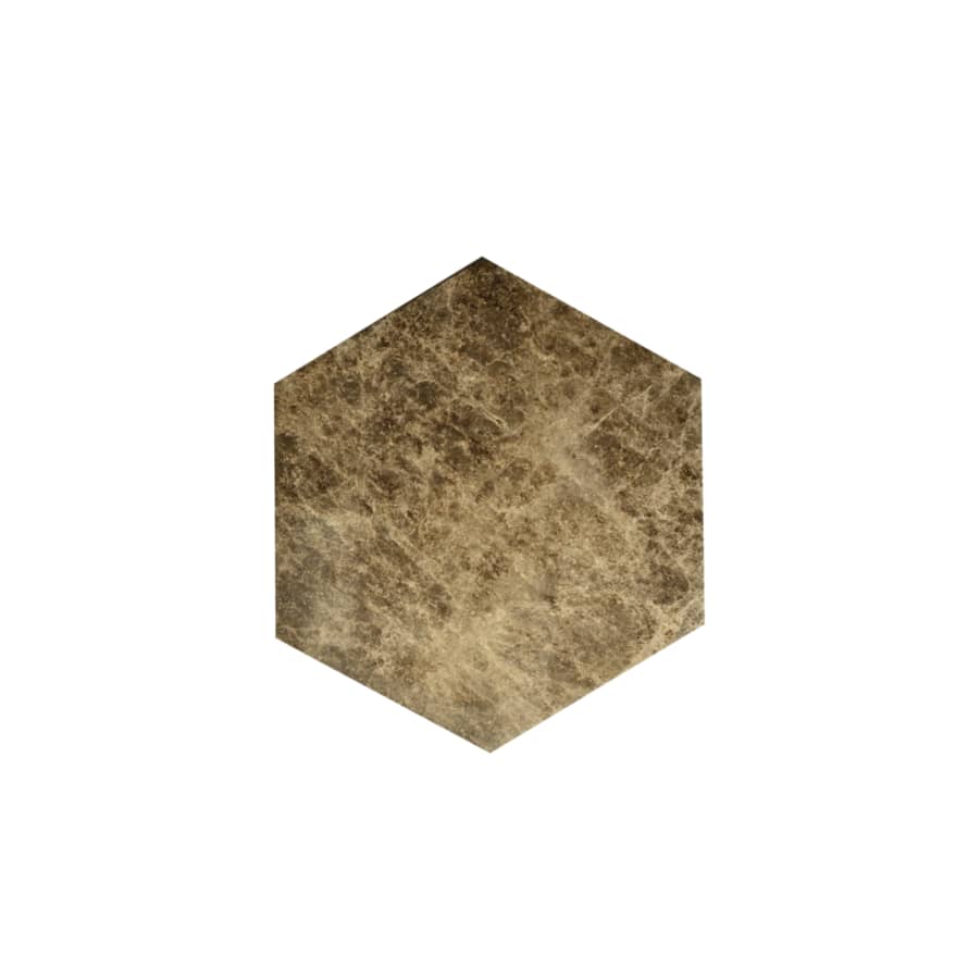 Kiwano  Emparador Marble Hexagon Platter Small