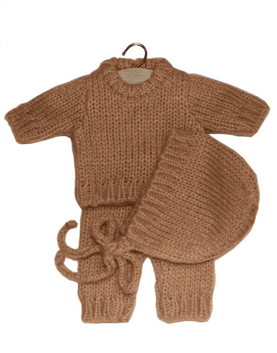 Minikane Taupe Wool Gaspard Pant and Sweater Set