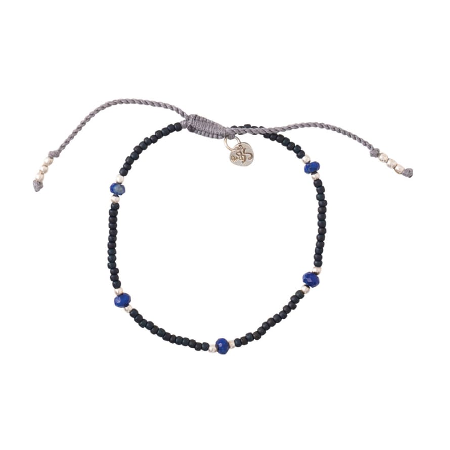 A Beautiful Story Silver and Blue Lapis Lazuli Friendly Bracelet