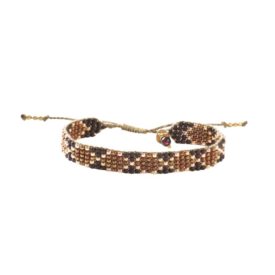 A Beautiful Story Gold and Red Garnet Breezy Bracelet