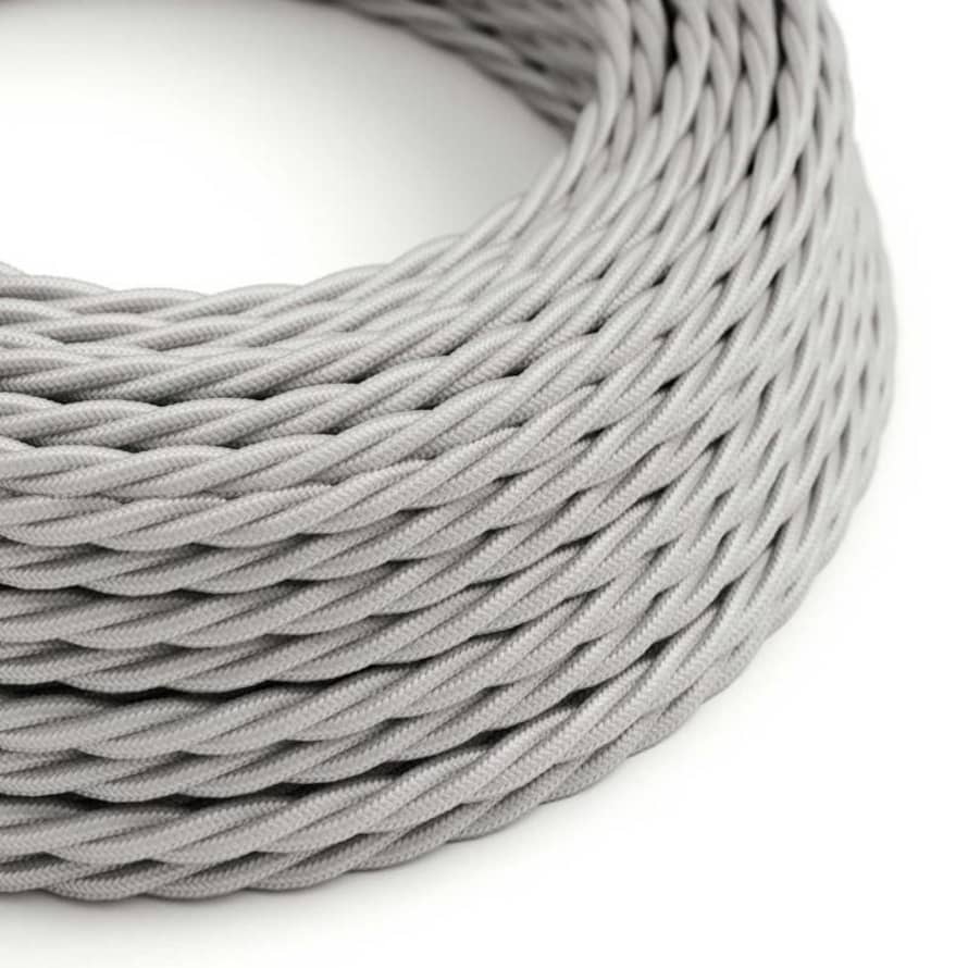 Creative Cables Silver Twisted Fabric Cable 