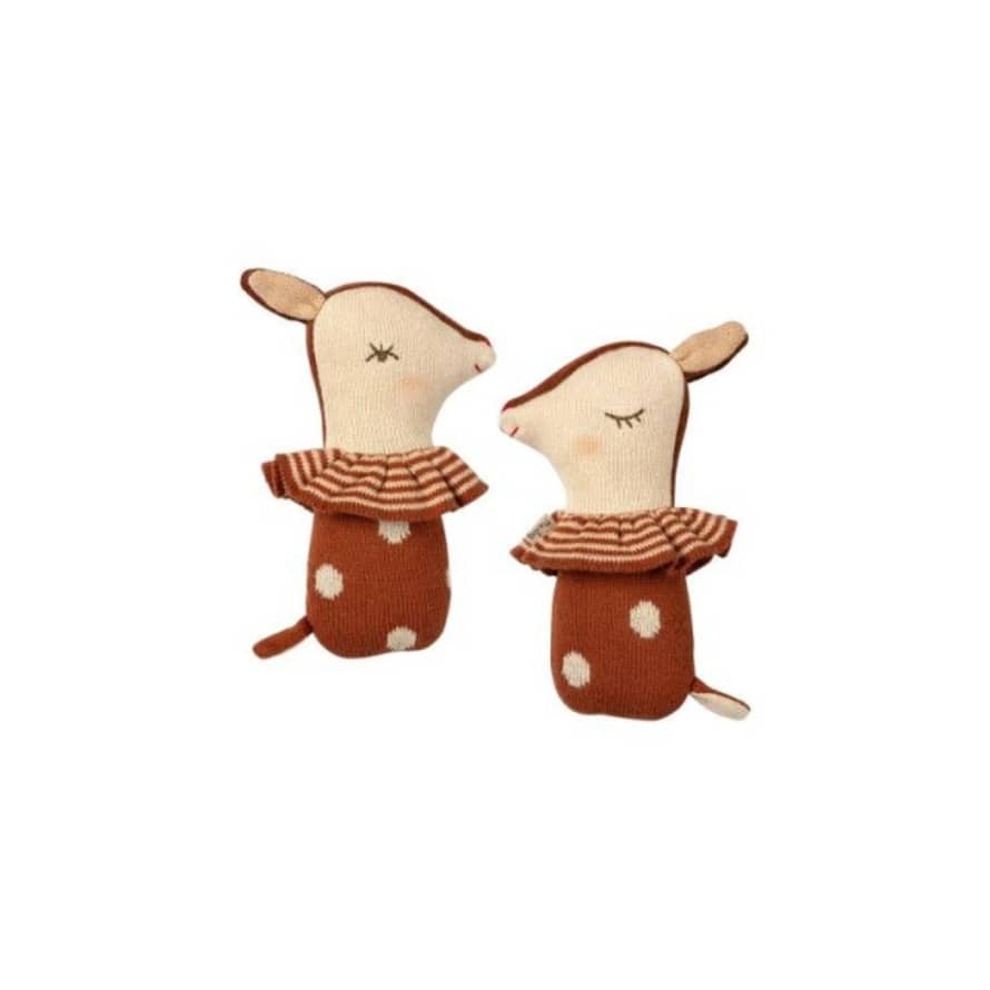 Maileg Rusty Bambi Soft Knitted Rattle