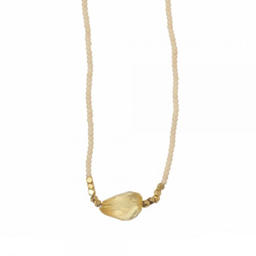 A Beautiful Story Joy Citrine Gold Necklace