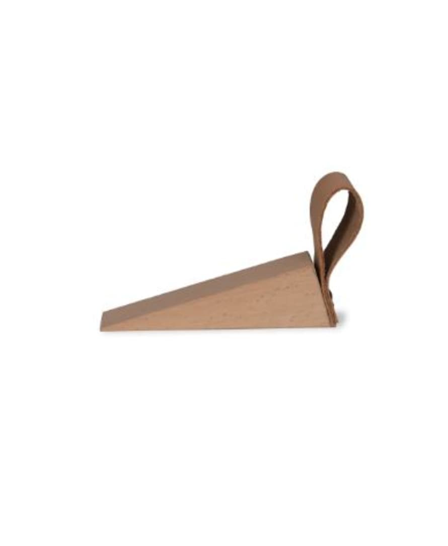 Garden Trading Kelston Triangular Door Wedge with Tan Leather Strap