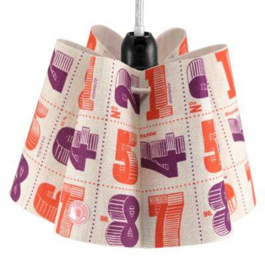 Bonjour Mon Coussin Orange/Purple fabric Lampshade 123