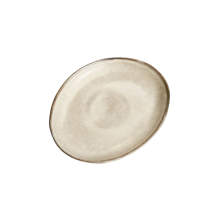 Mame Ceramic Dessert Plate Oyster 