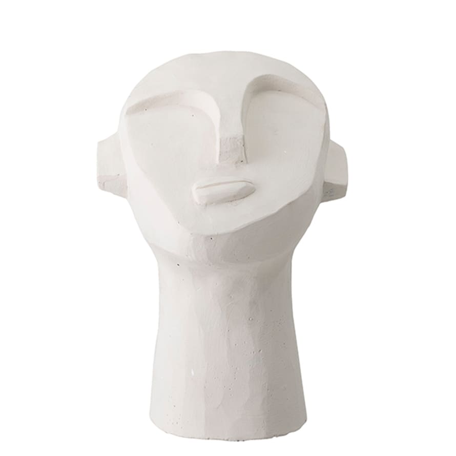 Mink Interiors Modern White Cement Head Sculpture