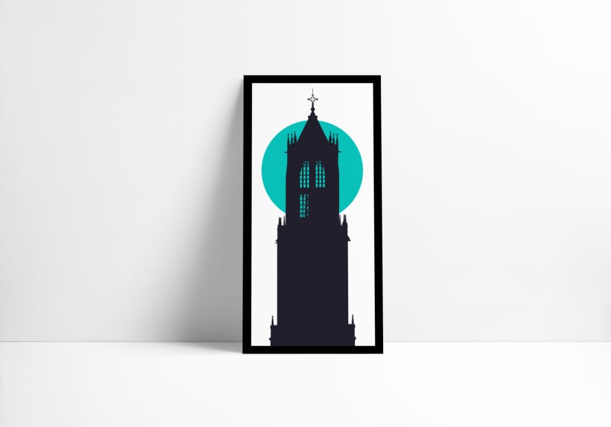 Lucas van Hapert Turquoise and Black The Dom Screen Print