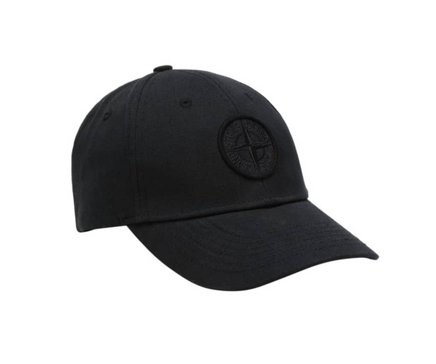 Stone Island Black Cotton Cap