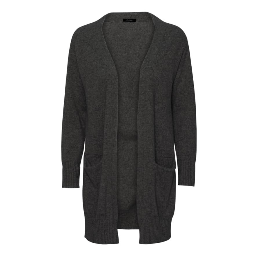 Oh Simple Dark Grey Long Cashmere Cardigan