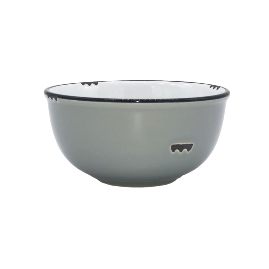 Canvas Homeware Light Grey Tinware Vintage Bowl Size S