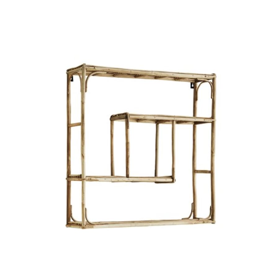 Madam Stoltz Natural Bamboo Wall Shelf 