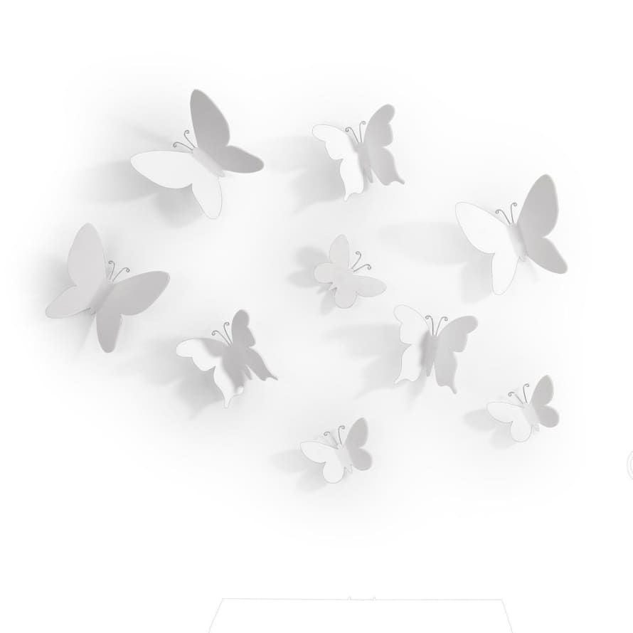 Umbra White Mariposa Butterfly Wall Decor