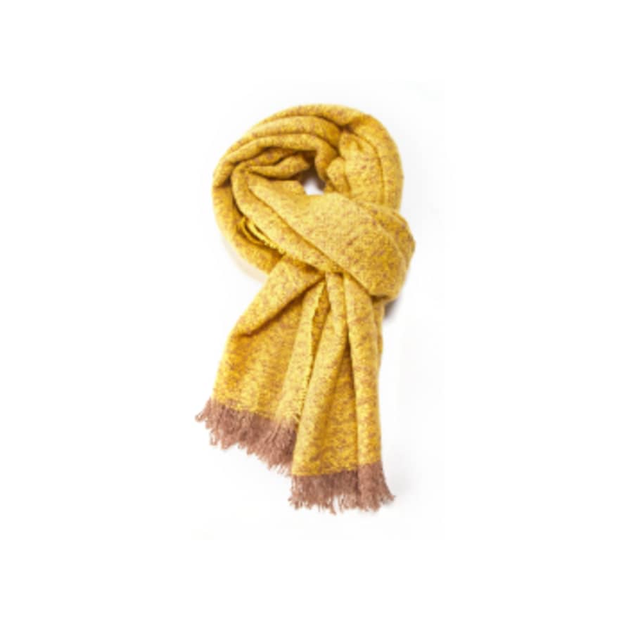 Hyde And Seek Yellow Speckled Winter Scarf