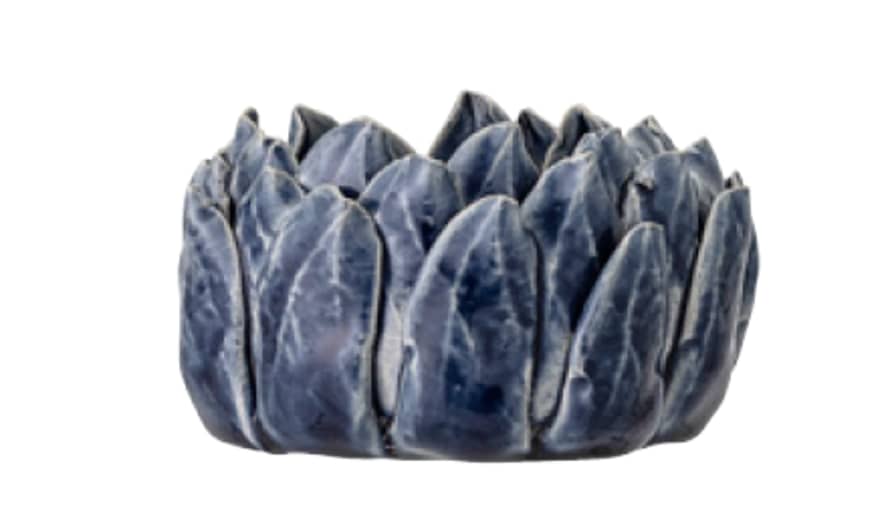 Bloomingville 13cm Blue Stoneware Votive