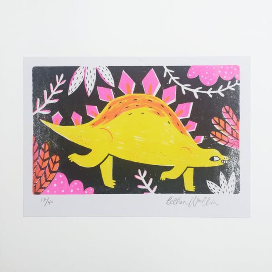 BETHAN WOOLLVIN Yellow Stegosaurus Print
