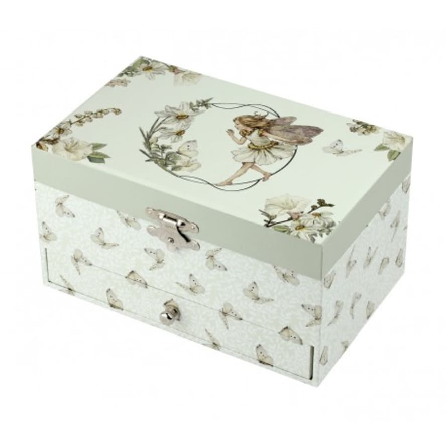 Trousselier Green Flower Fairies Musical Jewelry Box